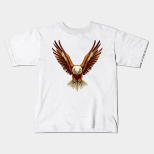 A majestic eagle soaring through the sky Kids T-Shirt